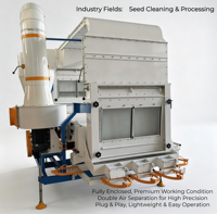 Machine de nettoyage et de calibrage des grains HELIDA à haute productivité avec pompe et moteur pour usage agricole, nettoyeur de semences pour haricots mungo et sésame