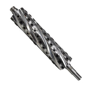 Cabezal de corte helicoidal de acero industrial para taller de carpintería, cabezal de corte espiral personalizado para cepilladora de mesa de madera - Product Image 1