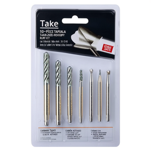 Kit de fraises rotatives coniques en carbure solide, 10 pièces, tige de 3 mm, coupe Z6 pour métal, bois, plastique - Product Image 2