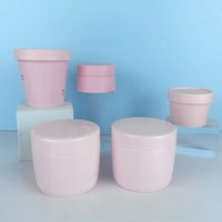 Contenant d'emballage cosmétique en matériaux supérieurs, pot en plastique PET pour crème avec logo personnalisé, bouchon à vis, poudre libre pour soins de la peau 150g-500g