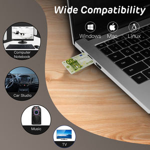 Faux clé USB 128Mb double carte de crédit, nouveau support, lecteur Flash, impression personnalisée, carte de visite, 8GB, 64GB, vente en gros - Product Image 4