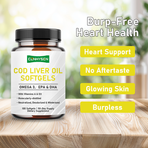 OEM ODM <strong>Cod</strong> <strong>Liver</strong> <strong>Oil</strong> <strong>Softgels</strong> Heart Support and More Balanced Immune Response with EPA &amp; DHA Omega 3 <strong>Cod</strong> <strong>Liver</strong> <strong>Oil</strong> <strong>Softgels</strong> - Product Image 2