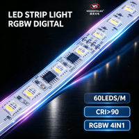 Bande LED RGBW CCT adressable SPI, programmable, à pixels, 5050 24V, en cuivre, pour éclairage architectural intelligent