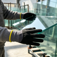 Gants de travail antidérapants en mousse ultra-fine enduite de caoutchouc nitrile 3/4, en spandex 15 jauges, épaisseur 3 mil, avec poignet élastique