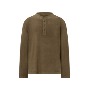 Camiseta de manga larga de lana lavada Vintage de alta calidad, venta al por mayor, marca de moda personalizada, camiseta informal de peso pesado de 330gsm para hombres - Product Image 5