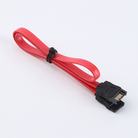 Kabel Ekstensi Datar PVC SATA 3.0 7-Pin Male Female Kecepatan Tinggi Ramah Lingkungan 50CM Konduktor CCA Konektor Hard Drive Komputer