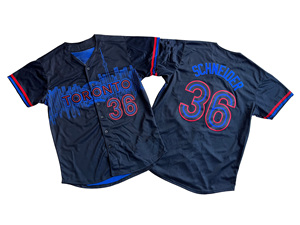 Maillots de <span class=keywords><strong>baseball</strong></span> personnalisés Toronto City Connect Limited Player Blue Jays pour hommes et femmes, uniformes brodés avec logos noirs - Product Image 6