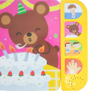 <span class=keywords><strong>Libros</strong></span> Musicales de <span class=keywords><strong>Osito</strong></span> de Peluche con 4 Botones Impresos Personalizados, con Sonido, Cartón y Papel de Arte, Tapa Dura Ecológica - Product Image 3