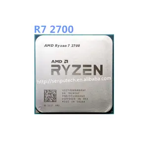 ถาดสต็อก AMD R7 2700 3.2GHz 8-Core 16M 65W โปรเซสเซอร์ CPU YD2700BBM88AF
