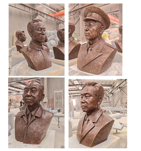 Buste en bronze sur mesure grandeur nature, statue commémorative, portrait, moulage à la cire perdue, patine à chaud pour monument extérieur - Product Image 5