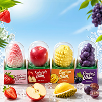Crème glacée 3D aux fruits, certifiée Halal, saveur raisin et mangue, en forme de fruits, 75g