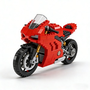 Collector Style DIY Customized <strong>Vintage</strong> Motorcycle Plastic BRICK Building Blocks Set for Adult Holiday Gift Display - Product Image 1