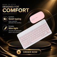 Set Keyboard dan Mouse Nirkabel Bahasa Inggris, Keyboard dan Mouse Nirkabel yang Dapat Diisi Ulang, Paket Keyboard dan Mouse Nirkabel