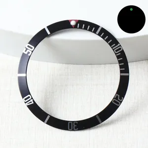 39.7mm * 32.8mm montre lunette insérer en aluminium pour Tudor pour Seiko Mods NH35 montre accessoires boîtier anneau vert lunette lumineuse