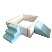 Piscine à balles pour enfants, terrain de jeux intégrés Super amusant, avec toboggan, parc d'attractions, intérieur, gris, jeux souples
