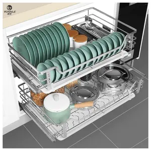Panier de tiroir de cuisine en acier inoxydable, panier de tiroir de cuisine en acier inoxydable