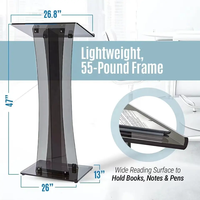Pupitre acrylique d'éclairage LED transparent cristal acrylique plate-forme podium chaire d'église