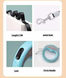 किंगहोहोन नई रिट्रेटेबल ट्रैक्शन रस्सी सर्कल पालतू कुत्ते पट्टा हाथ मुक्त कुत्ते की लीड रस्सी कुत्ते सहायक उपकरण 2.5m - Product Image 2