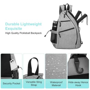Sac de pickleball personnalisé avec logo, pour hommes et femmes, sac à bandoulière réglable, sac de pickleball de haute qualité, sac à dos pour <span class=keywords><strong>raquette</strong></span> de tennis - Product Image 3