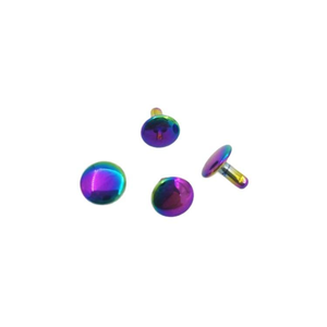 Rivets décoratifs en cuivre massif, en acier inoxydable et en laiton à double tête, sur mesure, pour le cuir - Product Image 1
