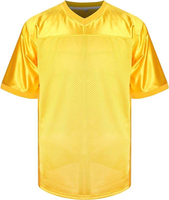 Großhandel Maßgefertigte Mesh-Bestickte Rugby-Fußball-Trikots Blanko Trainings-Boxy Gelbes American Football Trikot OEM Team-Uniform