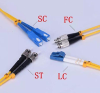 Kopler Serat Optik LC Simplex Duplex Quad 4C UPC APC Selubung Keramik SM/MM Telekomunikasi FTTH Bersertifikasi RoHS ISO9001
