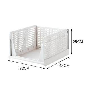 Çok fonksiyonlu istiflenebilir depolama sepeti Bin taşınabilir ev depolama organizatör katlanabilir giysi çekmece saklama kutusu YM-509-<span class=keywords><strong>2</strong></span> - Product Image 5