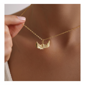 925 Sterling Silver 18K Gold Vermeil Goddess Isis Necklace Egyptian Mythology Pendant Every Day Jewelry Christmas Gift For Her - Product Image 1