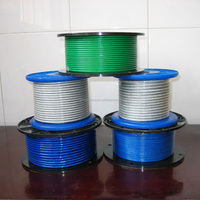 Câble en acier inoxydable 7x7 304 recouvert de nylon 2,5 mm, grille invisible, câble inox, prix de gros, câble en acier 7*7