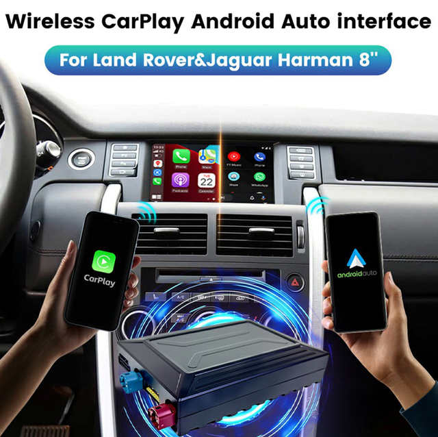 Wireless CarPlay Interface Android Auto Decord for 2012-2018 Land Rover Harman 8'' Android Auto Navigation Airplay