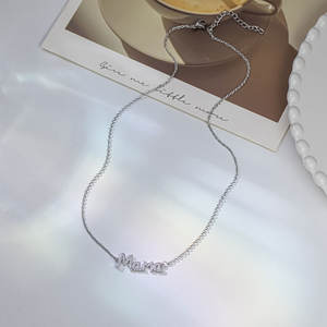 Delicado Collar con Dije de Diamantes en Acero Inoxidable 316L Chapado en Oro PVD de 14k/18k, Joyería Fina para el Día de la Madre, Collar para Mamá - Product Image 5