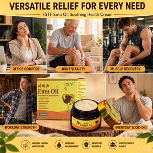Pommade à l'huile d'ému naturelle à base de plantes, chaleur longue durée, soulagement des douleurs musculaires, crème pour les personnes âgées, les employés de bureau, les sportifs, soin du corps - Product Image 4