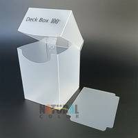 Boîte de jeux de société PP 100 +, étui de rangement transparent pour cartes à collectionner pour Yugioh Magic Mtg Pkm Ygo Tcg Poker Tarot