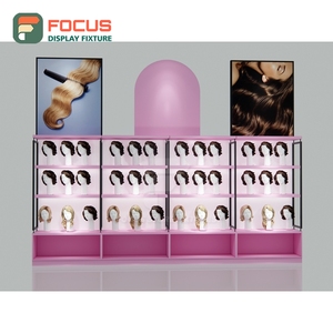 Custom Hairpiece Display Counter Glass Top Lockable Drawer Multi Shelf Display Counter Cabinet - Product Image 4