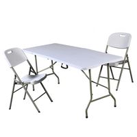 Table de camping pliable portable d'extérieur, table de camping pliable pour jardin, pêche, randonnée