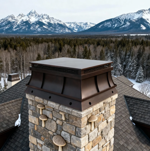 <span class=keywords><strong>Chimenea</strong></span> de cobre extragrande con acabado en bronce oscuro para techos arquitectónicos de lujo - Product Image 6