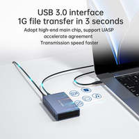 Boîtier en alliage d'aluminium pour SSD/HDD SATA 2,5 pouces double baie, USB 3.2 Type C 5 Gbps avec 4 modes RAID