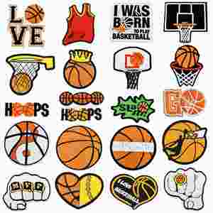 New Iron on Embroidery <b>Basketball</b> Theme Jersey <b>Basketball</b> Stands MVP Patch for Clothes Backpack Decoration - Product Image 1