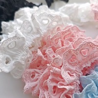 Pur coton plissé dentelle en forme de coeur évidé bricolage journal jouets Anime Costumes robe literie accessoires