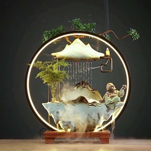 Nuevo Humidificador Decorativo para el Hogar con Agua Corriente, Rocalla y Fuente China, Decoración Creativa para Mesa que Atrae la Riqueza - Product Image 4