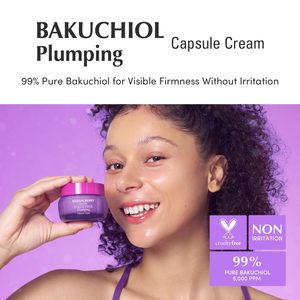 Crema Reafirmante con Bakuchiol y Resveratrol, Alternativa al Retinol, Hidratante para el Cuidado de los Poros, 5 Tipos de Colágeno y Ceramida - Product Image 6