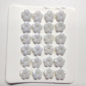 Belles pierres précieuses en dentelle violette, 1 pièce, agates bleues givrées, sculptées, en forme de fleur, pour décoration de mariage - Product Image 2