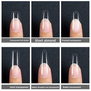 <span class=keywords><strong>Uñas</strong></span> Postizas Cuadradas Transparentes, Ultrafinas, Pre-diseñadas, con Acabado Sin Costuras, Removibles, en Caja - Product Image 4