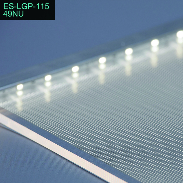 Custom Transparent Acrylic Light Guide Plate Led Panel Light PMMA for 49NU7670 ES-LGP-115