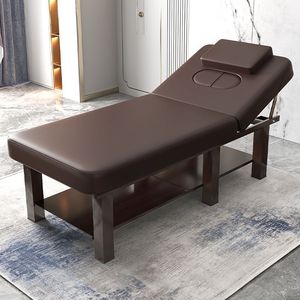 Cama de Masaje Plegable Portátil para Salón de Belleza, de Cuero Sintético, para Tatuajes y Pestañas, Mueble de Salón - Product Image 1