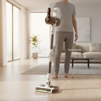 Aspirateur à main 36V haute aspiration sans fil avec lumière LED pour le nettoyage des sols et des tapis à la maison