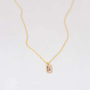 ターニッシュフリーI AMブレイブ十分に強い魅力的な引用ネックレスカスタム刻印犬タグ自己愛ネックレスゴールド - Product Image 3