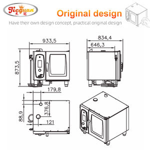 فرن البخار المدمج الكهربائي أعلى الطاولة مكون من 6 طبقات فرن الحرارة الكهربائية فرن البخار المدمج - Product Image 3