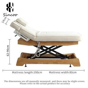 Hochwertige Kosmetikliege mit Holzsockel für Kosmetikstudios, Elektrisch Beheizbare Massage- und Gesichtsbehandlungsliege, 3 Motoren mit Massagefunktion, SPA- und Wimpernliege - Product Image 5