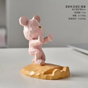 Soporte para Teléfono con Forma de Oso Adorable, 3D, con Cordón, Resistente, de Doble Capa de Resina, Portátil, para Celular, Regalo Promocional - Product Image 2